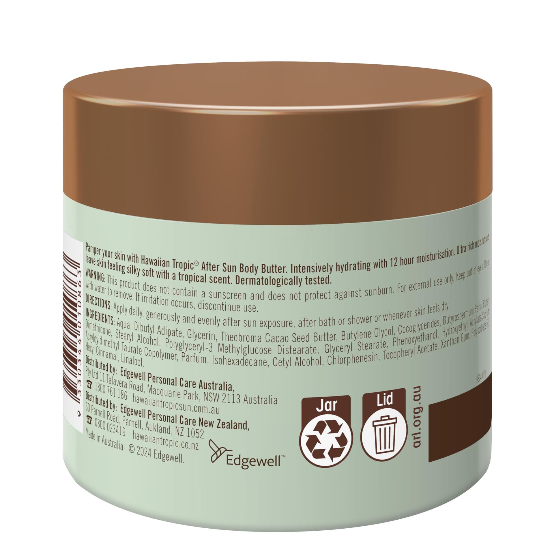 Hawaiian Tropic After Sun Body Butter 200ml, 12 hour moisturisation, Cocoa and Shea Butter, Rich and Creamy formula thumbnail 2