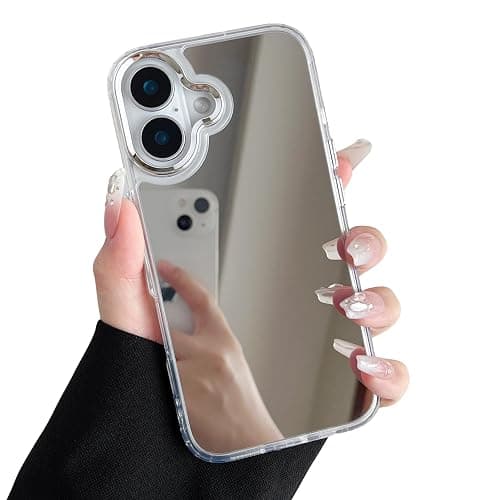 ZTOFERA for iPhone 16 Case Mirror Designed | Mirror for Makeup for Outdoor Use | Slim Fit | Soft TPU Bumper+Hard Back | Anti-Drop Shockproof Protective Phone Cover - Image 1