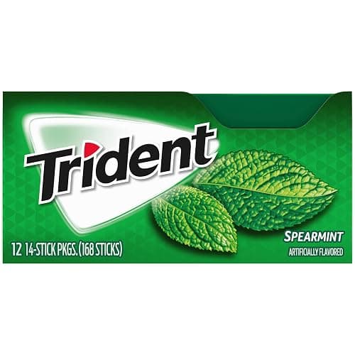 Trident Spearmint Sugar-Free Chewing Gum, 12 Packs of 14 Pieces (168 Total Pieces) thumbnail 14