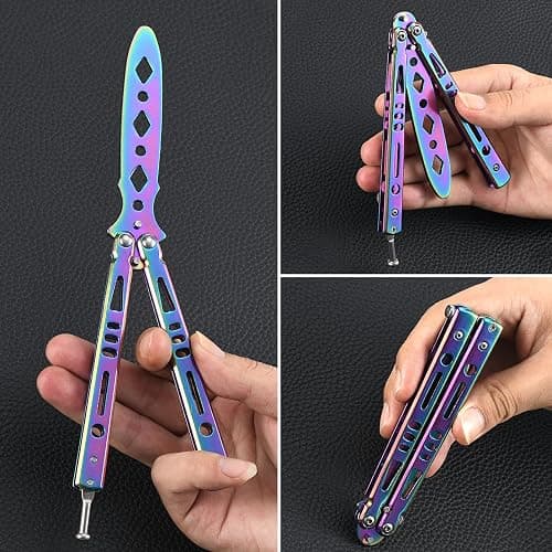 Vudwson Practice Tool with Cool Color Design, Full Stainless Steel, Set of 3 Color (Black&Silver&Colorful) thumbnail 5