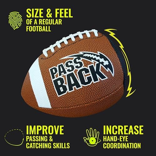 Passback Official Composite Football, Ages 14+, High School Training Football, (Ships Deflated) thumbnail 9