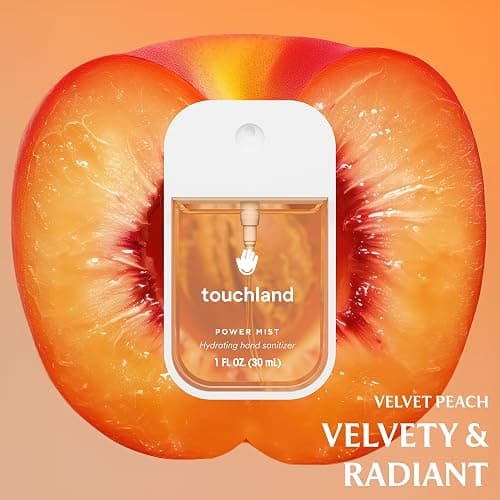 Touchland Power Mist Hydrating Hand Sanitizer Spray, BLOSSOM 5 Set (Lavender, Vanilla, Rainwater, Peach, Applelicious), 1 FL. OZ. Travel Size (Set of 5) thumbnail 7