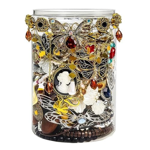 SMUOBT Mystery Jewelry Jar Box Set, Gothic Surprise Gift for Women | Gothic Vintage Jewelry Assortment, Includes Necklace/Earrings/Rings/Bracelet/Keychain, Surprise Mix, Ideal for Birthday - Image 1