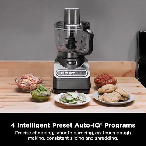 Ninja Food Processor, Professional Plus, 1000 Peak Watts, 4 Functions for Chopping, Slicing, Purees & Dough with 9-Cup Processor Bowl, 3 Blades, Food Chute & Pusher, Silver, BN601 thumbnail 4