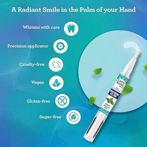 GuruNanda Teeth Whitening Pen,(0.06 fl oz)-20 Uses, Vegan & Gentle on Teeth Pro Formula - Hydrogen Peroxide Whitening Gel Pen, Cruelty-free, Mint Flavor thumbnail 4