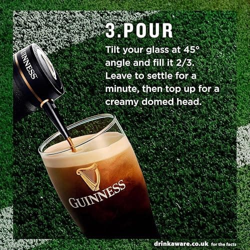 Guinness Draught Nitrosurge Stout Beer | 4.1% vol | 4x558ml Cans | Perfect Pub Pour at Home | Match Day Beer | Celebrate the Football This Summer | Device Sold Separately thumbnail 6