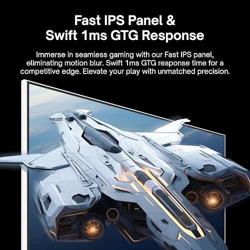 Pixio PX248 Wave White 24 inch 200Hz Refresh Rate FHD 1080p Resolution Fast IPS Panel 1ms GTG Response Time Built-in Speakers Gaming Monitor with Adaptive Sync thumbnail 4