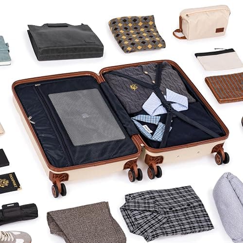 Cobens Luggage Sets 5 Piece with Spinner Wheels, Lightweight Hardshell Suitcases Set with Lock for Men and Women, Carry on Luggage Travel Set with Durable ABS Hard Case thumbnail 6