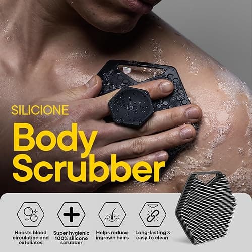 TOOLETRIES Body Scrubber 2.0 – Premium Silicone Scrubber for Cleaning, Exfoliating Your Skin – Extra Long Lather Boosting Bristles with Ergonomic Handle, Long-Lasting & Easy to Clean - Charcoal thumbnail 10
