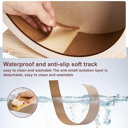 antiai Hamster Wooden Silent Wheel, Small Animal Exercise Wheel Accessories, Quiet Spinner Hamster Running Wheels Toys for Hamsters,Guinea Pig, Gerbils, Mice and Other Small Pets,8.2' Medium Size thumbnail 7
