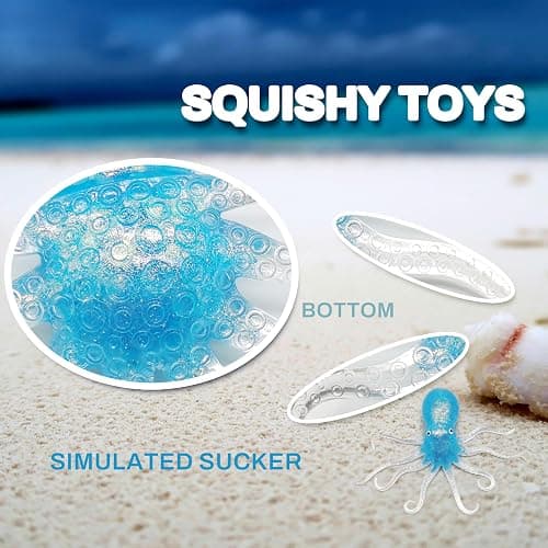 ZTATU Octopus Stress Balls for Adults Sensory Fidget Toys (1PCS) Squishy Toys for Kids Sea Animals Stress Ball, Party Favors Stress Relief Gifts Easter Basket Stuffers thumbnail 3