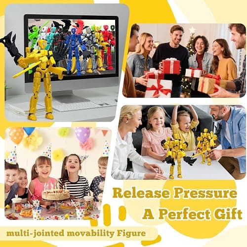T13 Assembly Completed Action Figure, T13 Multi-Jointed Movable Robot Action Figure Set,Collectors Desktop Decorations for Game Lovers Toys thumbnail 6