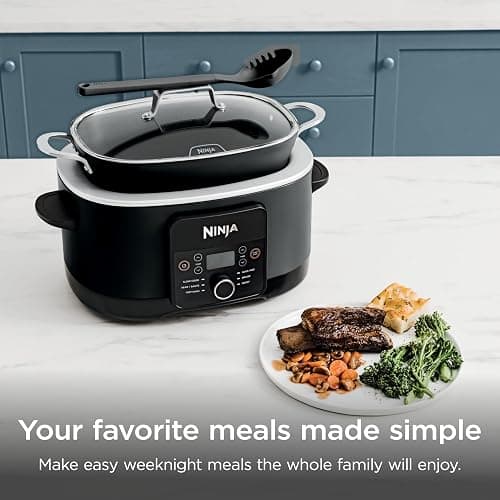 Ninja® 12-in-1 PossibleCooker™ PLUS | 8.5-qt - Sous Vide & Proof Multi-Cooker | Slow Cooker, Dutch Oven & More | Glass Lid & Integrated Spoon | Nonstick | Oven Safe Pot to 500°F | Black | MC1010 thumbnail 3
