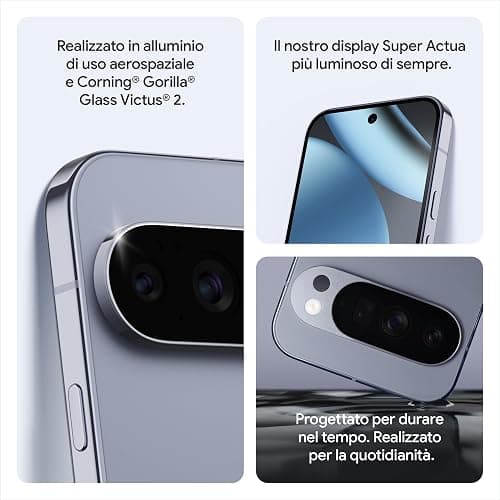 Google Pixel 10 Pro XL - Smartphone Android sbloccato con Gemini, tripla fotocamera posteriore, autonomia di oltre 24 ore e display Super Actua da 6,8" - Grigio argento, 256GB thumbnail 5