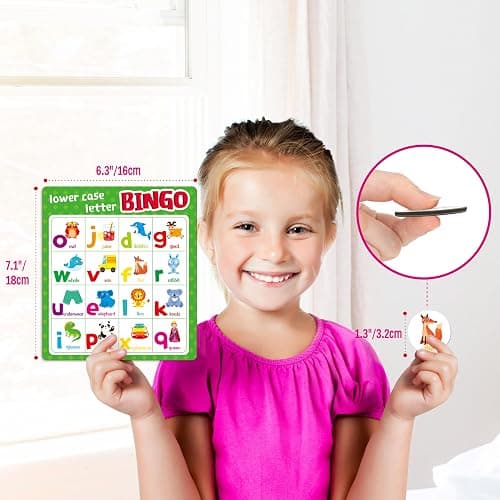 Alphabet Bingo Game, Uppercase/Lowercase/Number Bingo Game ABC and 123 Bingo Board Game for Kindergarten and Preschool Kids 4-8, Perfect for Classroom & at Home thumbnail 3