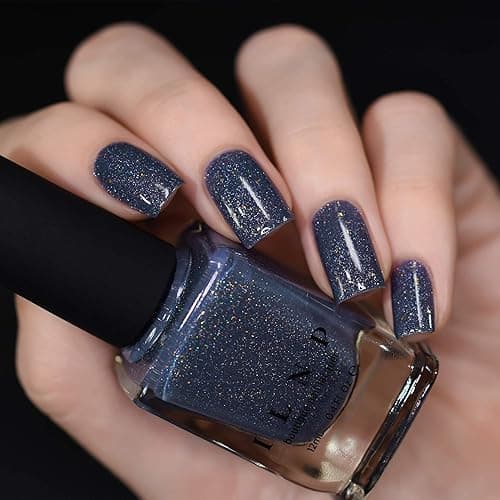 ILNP Better Days - Muted Midnight Blue Holographic Nail Polish thumbnail 3