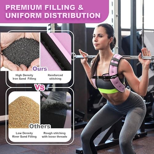 Weighted Vest Woman 5lb/8lb/10lb/12lb/15lb/20lb/25lb/30lb Weight Vest for Women Men, Rucking Vests with Reflective Stripe for Running Workout Walking Strength Training Weight Loss Fitness Weightlifting thumbnail 2