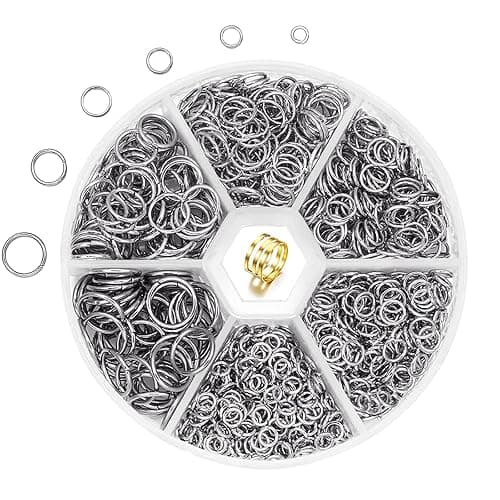 ZYNERY 1500pcs 304 Stainless Steel Open Jump Rings with Jewelry Rings for Jewelry Making Supplies, Jewelry Fix, Wire Wrapping, Crafts - Image 1