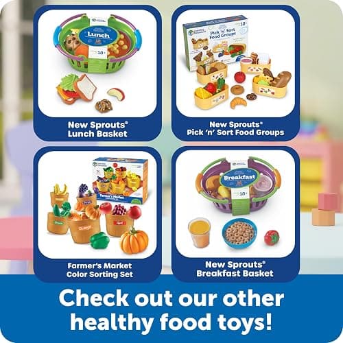 Learning Resources New Sprouts Breakfast Foods Basket - 16 Pieces, Ages 18+ months Pretend Play Food for Toddlers, Toddler Kitchen Toys, Preschool Learning Toys thumbnail 7