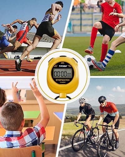 TPNEG Simple Stopwatch Timer - Easy to Use, Set Up, Read, and Carry - Large Display - On/Off, AAA Battery - Ideal for Coaches, Track and Field, Soccer Referees, Sports, Classroom thumbnail 6