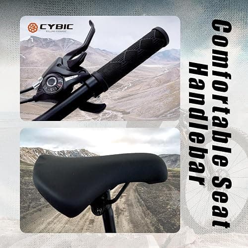 CYBIC Mountain Bike, Front Suspension Mountain Bike, 21-Speed Disc, Youth/Adult Mens Womens Trail Commuter City Bicycles thumbnail 4