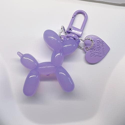 LAEKOU Jelly Balloon Dog Design Keychain for Women, Cute Girls Key Chain, Bag Charms Accessories for Car Purse Backpack thumbnail 3