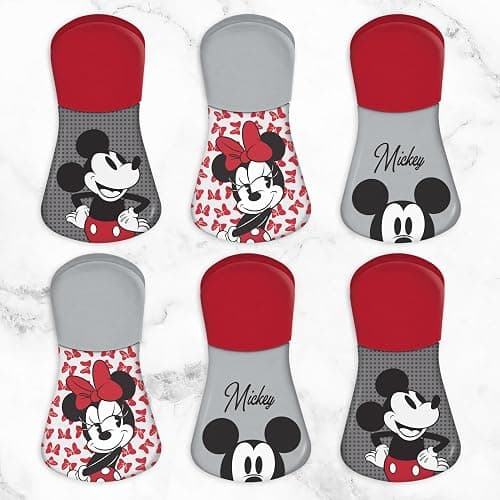 Disney Magnetic Chip Clips – Set of 6 Bag Clips for Food Storage - Mickey, Minnie, Lilo & Stitch, Winnie The Pooh – Durable Airtight Bag Chip Clips for Pantry & Fridge Use thumbnail 7