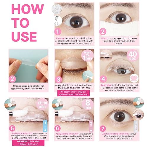 Korean Lash Lift Kit - 5 Sets At Home Eyelash Perm Kit with Upgraded Glue, Eyelash Lift Kit, DIY Lash Perm Easy for Beginner & Professional, Semi Permanent Perming Wave Suitable For Salon & Home thumbnail 6