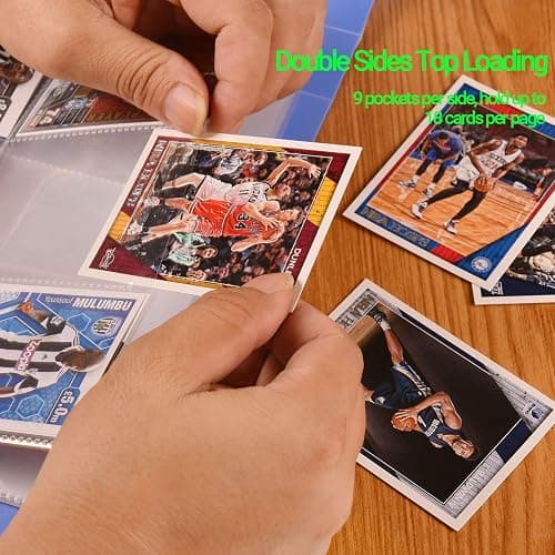 ABLY 720 Pocket Double Sided Card Sleeves, 9-Pocket, for 3 Ring Binder | 40 pages, trading card protector sheets for Pokemon, baseball, Skylanders, clear plastic, fit 3-ring binder thumbnail 8