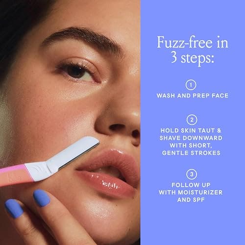 Billie - Dermaplane Starter Kit - Reusable Handle + 3 Refill Blades - Remove Facial Hair + Perfectly Shape Brows - Dermatologist-Approved - Malibu thumbnail 6