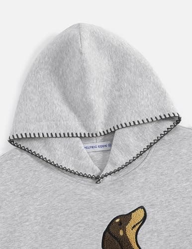 Aelfric Eden Dog Graphic Hoodies Unisex Oversized Dachshund Pullover Hoodie Y2k Streetwear Hooded Sweatshirt thumbnail 6