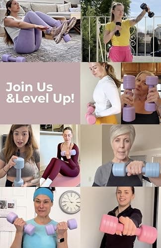 kure.fit Adjustable Dumbbell Set｜2LB 3LB 4LB 5LB Light Hand Weights for Women｜One-Twist Weight Adjustment｜Non-Slip Curved Grip Handle｜Free Weights for Home Gym, Rehab, Pilates, Yoga, Strength Training thumbnail 2