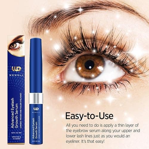 Wewell Eyelash Growth Serum,Brow Lash Growth Serum, Natural Brow Lash Enhancer.Thicker Natural Longer Lift Eyelashes Enhancer Rapid Lash Growth,Nourish Damaged Lashes thumbnail 3