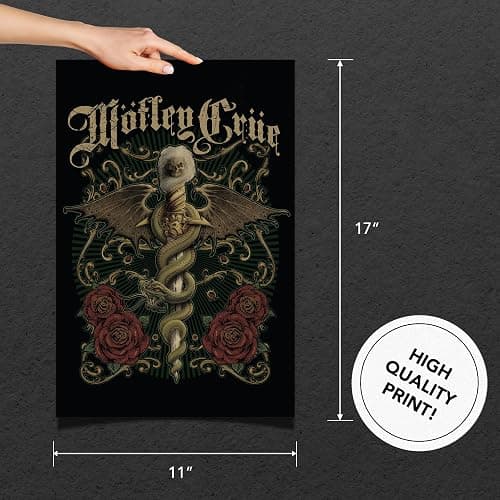 Desert Cactus Motley Crue Poster 11 x 17 Inch Room Office Décor Decoration Official Fan Gear (11x17 inch,Design 9, Paper) thumbnail 3