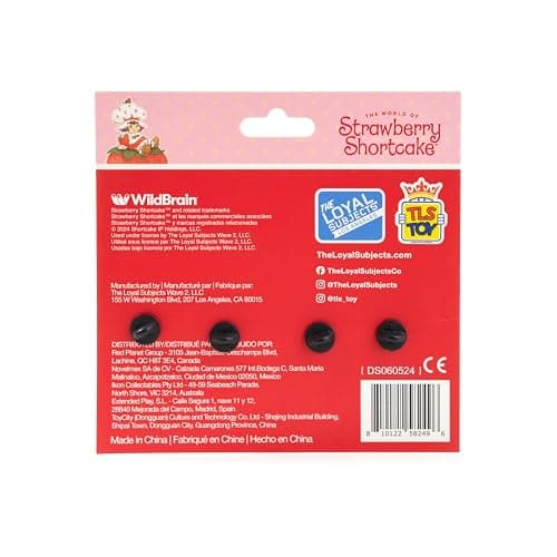 Strawberry Shortcake 'Limited Edition' 4-Pack Glitter Enamel Pin Set with Strawberry Shortcake, Lemon Meringue, Orange Blossom & Blueberry Muffin Pins thumbnail 6