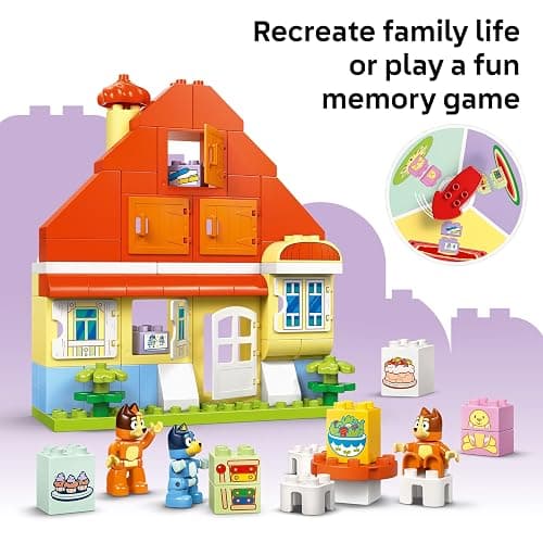 LEGO DUPLO Bluey: Bluey’s Family House with Memory Game - Toddler Toy for Kids Ages 3+ - Memory Game Playset Includes Bluey Figure - Preschool Toy Gift Idea for 3 Year Old Girls and Boys - 10459 thumbnail 5