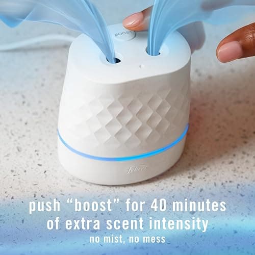 Febreze Plug Scent Booster in White, Continuous Scent Device Oil Diffuser, Compatible with Febreze Air Freshener Plug in Refills, Giftable for Holidays thumbnail 5