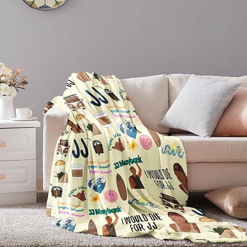 50'' x 40'' JJ Movie Inspired Gift Dating Flannel Blanket Maybanks, TV Show Throw House, Ultra-Soft Single Sided OBX Blankets All Seasons Warm Cozy for Sofa Chairs Bed Office Home Gift Fans Women Men thumbnail 7
