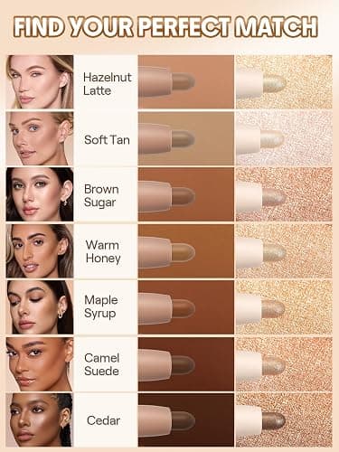 SHEGLAM 2-in-1 Contour & Highlight Stick Cream Waterproof Contour Stick-Maple Syrup thumbnail 5