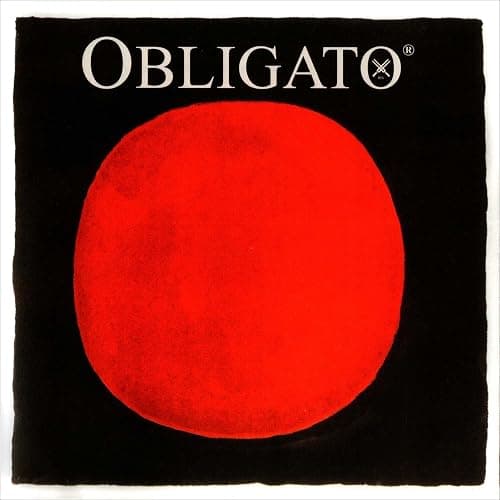 Obligato 4/4 Violin String Set - Medium Gauge - with Gold Ball-end E & Silver D - Image 1