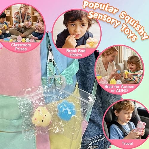 16PCS Squishy Fidget Toys,Kawaii Squishies Stress Relief Squeeze Toys Kit | Cute Squishy's Sensory Toys for Desk,Office,Party Favors,Classroom Prize Birthday Gifts Bag Stocking Stuffers thumbnail 7