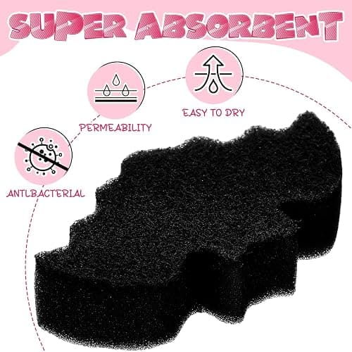 Tioncy 12 Pack Bat Kitchen Sponges Bulk Dual Sided Scrubber Sponges Dishwashing Non Scratch for Bat Kitchen Accessories Dish Scouring Black, White, Pink thumbnail 3