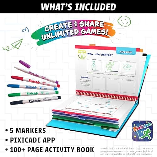 Abacus Brands Pixicade! Turn Drawings Into Playable Video Games! | Doodle & Draw, Snap Play & Share Instant Video Games! | Mobile Video Game Maker and Creation Studio! thumbnail 5
