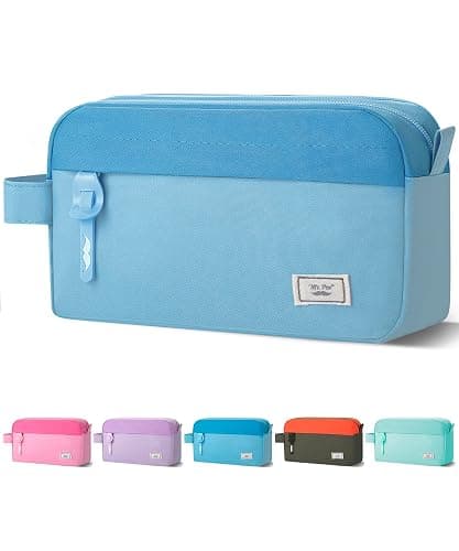 Mr. Pen Large Capacity Pencil Pouches and Bags - Mint Green School - Image 1