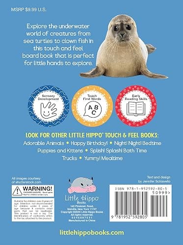 Ocean Friends - Touch and Feel Board Book - Sensory Board Book thumbnail 2