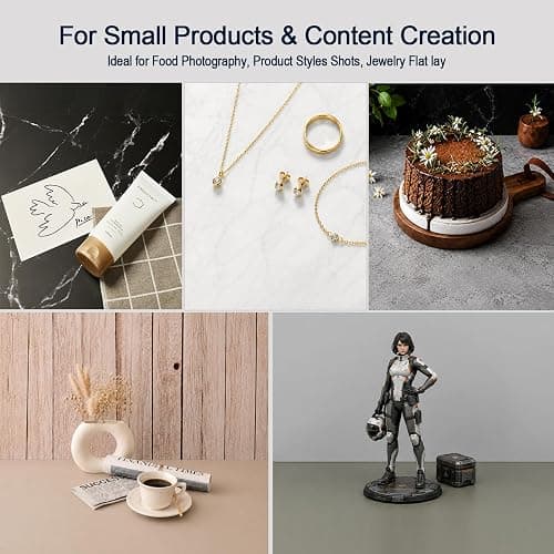 Yoocheese Photo Backdrop for Product Photography, 16.5×11.7in Compact Kit | Tabletop photography for food, jewelry and small products. Designed for UGC creators, online sellers and small businesses. thumbnail 4