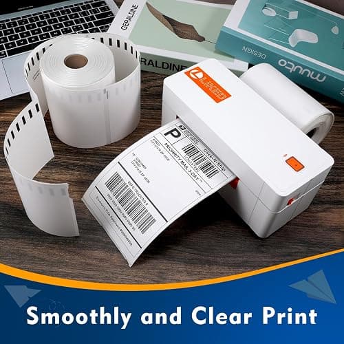 L LIKED 220 PCS 4"x6" Thermal Shipping Labels, Perforated White, Strong Adhesive Direct Thermal Labels(1 Roll), Compatible with DYMO 4XL 1744907,Zebra, Rollo, Jadens, Nelko thumbnail 7