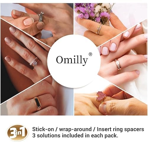 Ring Sizer Adjuster for Loose Rings, 64-Piece Set with 3 Types (Spiral Coils, Ring Guards, Sizing Strips) Fits Ring Widths 1-10mm, Invisible Resizing Solution for Women & Men thumbnail 2