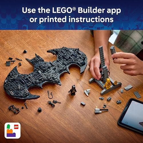 LEGO DC Batman: Batman Logo 76330 | Building Toys for Boys & Girls, Ages 12+, Collectible Batman Display, Bedroom or Book Shelf Decor, 678 Pieces, Gift for Fans thumbnail 7