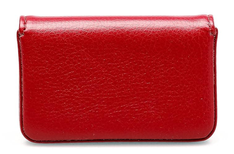 RFID Blocking Wallet - Minimalist Leather Business Credit Card Holder with Magnetic - Red thumbnail 4